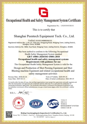 Occupational Health and Safety Management System Certificate